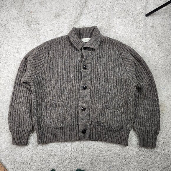 Buck Mason Donegal Cardigan Sweater Mens Size XL Shawl Wool Cashmere Alpaca USA - Picture 2 of 8